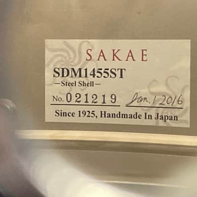 Sakae - 5.5x14" SDM1455T 10-Lug Snare Drum 2016 - Chrome image 11