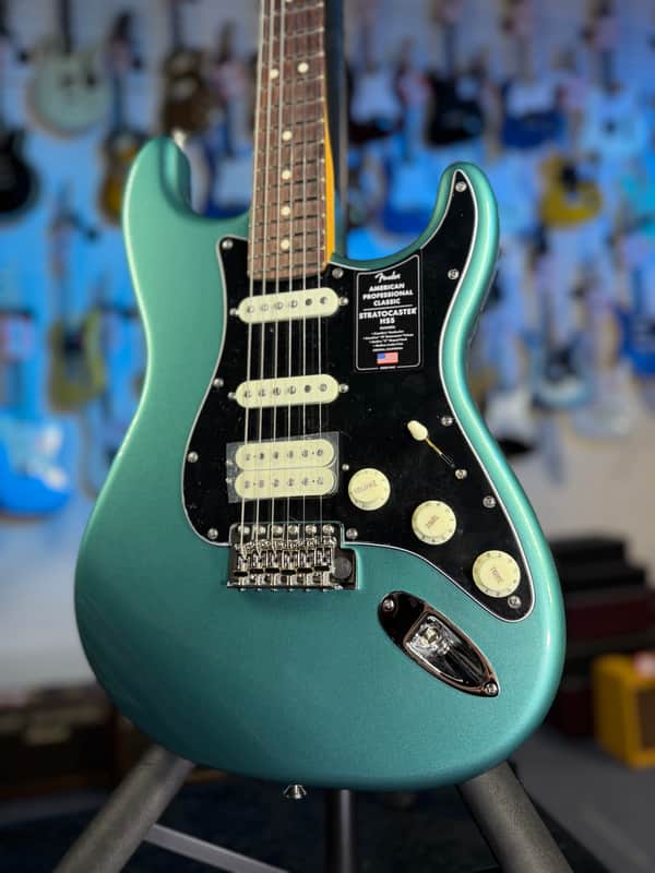 Fender American Professional Classic Stratocaster HSS Electric Guitar - Faded Sherwood Green Metallic GET PLEK'D! 186 image 1