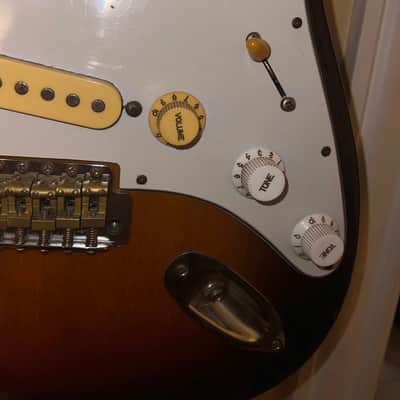Vintage 1970s Memphis 102SB Stratocaster-Style MIJ Electric Guitar | Sunburst | Upgraded Wilkinson Tuners image 7