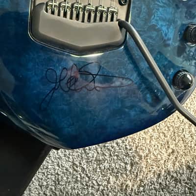 SIGNED Ernie Ball Music Man EBMM Majesty John Petrucci Blue Ink 6 image 2