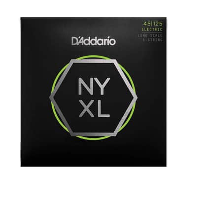 D'Addario NYXL45125 Nickel Wound Bass Guitar Strings, 5-String Lt Top/Medium Bottom, Long Scale (45-125) image 1
