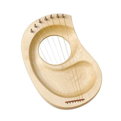 Kleine Leier /Children's Harp Lyre 7saitig pentatonisch+Stimmschlüssel+Originalkarton+Anleitung NEU image 2