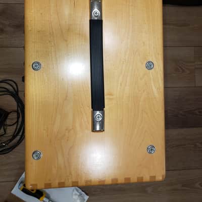 Fuchs - ODS - 100 Watt - Natural Wood Head with Matching Wood 1x12 Cab with OEM EVM12L.  Includes amp flight case, original amp/speaker cab vinyl covers and original foot switch. image 7
