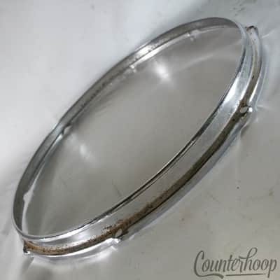 *Slingerland 15" Snare/Tom Drum Batter Rim/Hoop Stick-Saver 8-Lug Chrome Vintage image 1