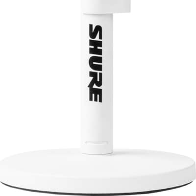 Shure by Gator SH-DESKTOP1 Round Base Desktop Microphone Stand, White image 3