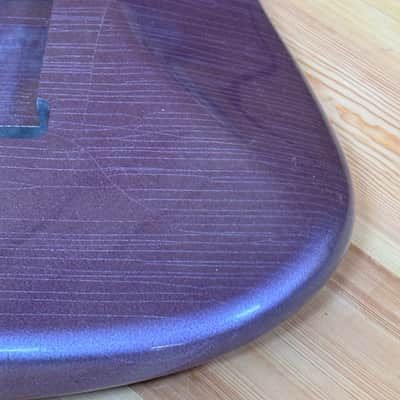 1876g Kohlin Guitars S-Type Roasted Pine replacement body Aged Nitro Relic Vintage purple sparkle Made in Sweden image 9