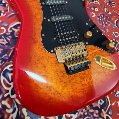 1984-1987 Fender Japan Stratocaster STR-75 E Serial - Birdseye Maple Veneer, Floyd Rose, MIJ Fujigen image 9