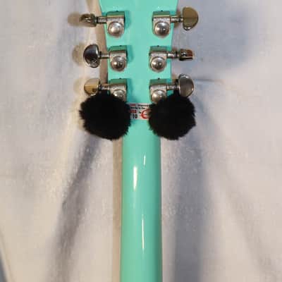 Epiphone Riviera Turquoise Finish Frequensator Tailpiece Semi-Hollow Body Electric Guitar with TKL hard case 1997 Made in Korea Peerless Factory image 10