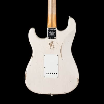 Mint Fender Custom Shop Limited Edition Fat 1954 Stratocaster Relic with Closet Classic Hardware - Aged White Blonde #0102 image 4