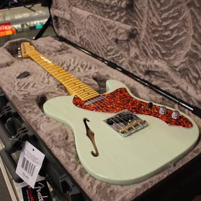 Fender Limited American Professional II Telecaster Thinline Electric Guitar Transparent Surf Green w/Case 6lbs 9oz image 2