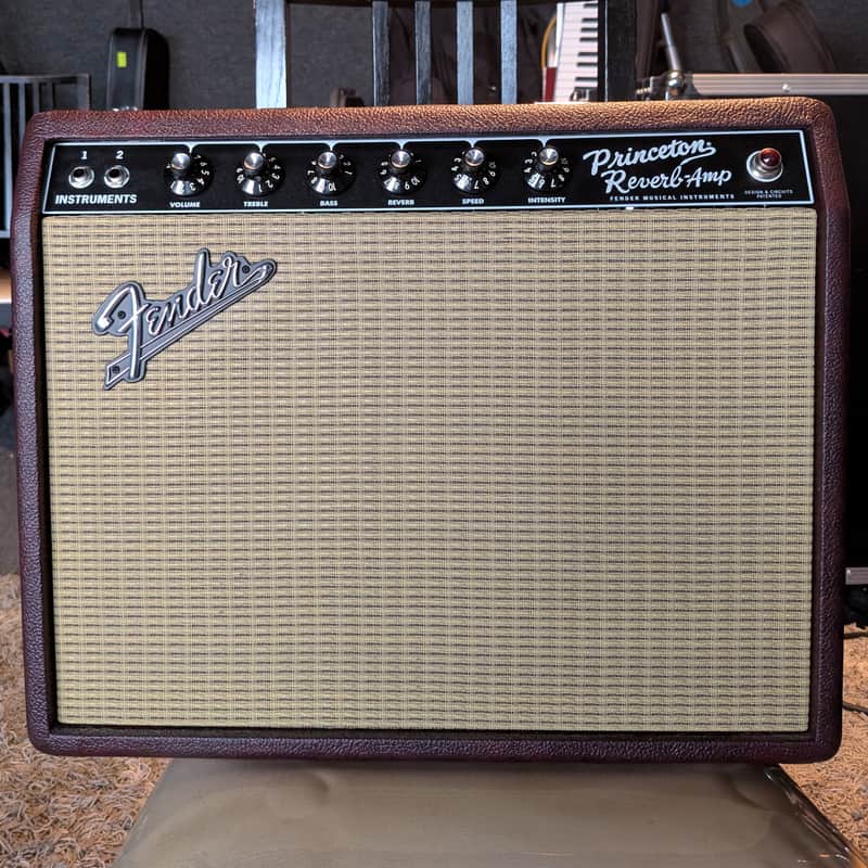 Fender '65 Princeton Reverb Reissue "Bordeaux Reserve" FSR Limited Edition 12-Watt 1x12" Guitar Combo 2010s - Wine Red / Wheat image 1