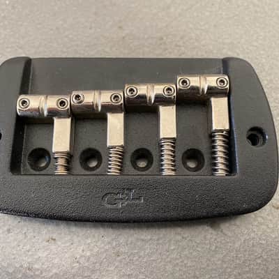 G&L 4 String Bass Bridge (Saddle Lock) Black Crinkle Powder Coat image 1