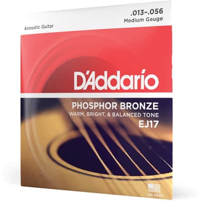 D'Addario EJ17 Phosphor Bronze Acoustic Guitar Strings, Medium, 13-56 image 1