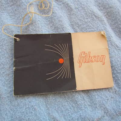 Vintage Gibson B-25 Hang Tag/Warranty Card Late 60's Era Gibson B-25 Hang Tag With String! Cool Case Candy image 1