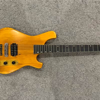 Custom Headless Blonde Travel Lapsteel compact comfortable electric guitar Made in Ukraine Custom shop Djent Modern Metal Unique Boutique image 2