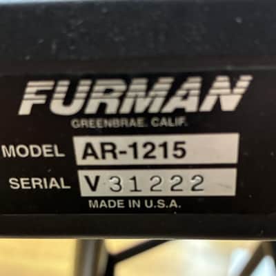 Furman AR-1215 Power Conditioner / AC Line Voltage Regulator 1990s 2000s - Black Made in USA image 10