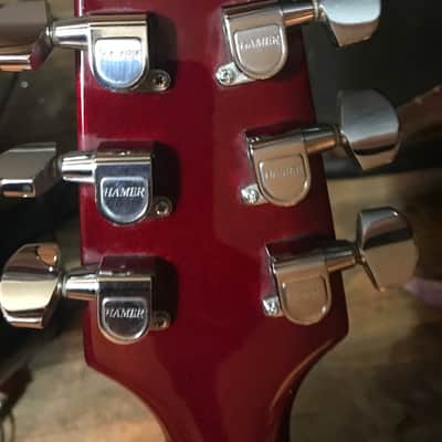 Hamer SATFW-DCB The Archtop Double Cutaway Dark Cherry image 5