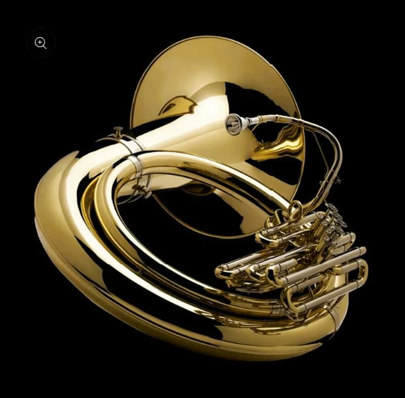 Wessex CC Helicon Tuba (HC44 HP) - lacquered brass, case, stand, as new image 1