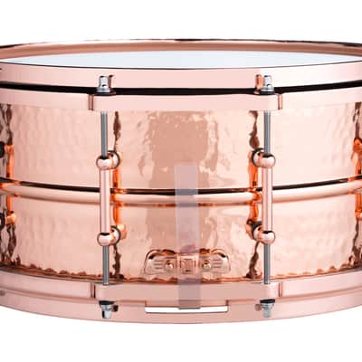 Ludwig *Pre-Order* 6.5x14" Hammered Copper Phonic Snare Drum with Tube Lugs & Copper Parts | LC662KTC | Made in the USA | NEW | Special Order | Authorized Dealer image 3