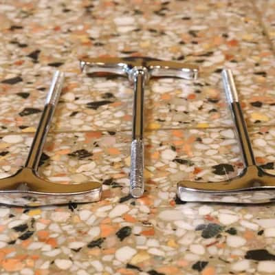 Ludwig USA 4 1/8" Chrome T Rods 3pk Vintage 1960's -70's #2 image 4