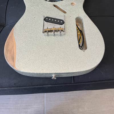Fender Brad Paisley Road Worn Telecaster Body 2017 - 2020 - Silver Sparkle image 5