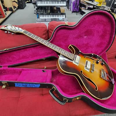 Standel 430-s 1960s - Sunburst rare semi hollow body guitar with csse image 1