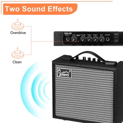 For Beginners or Pros who want to Practice at Home! Glarry GA-20 / 20 Watt Practice Amplifier for Electric Guitar image 10