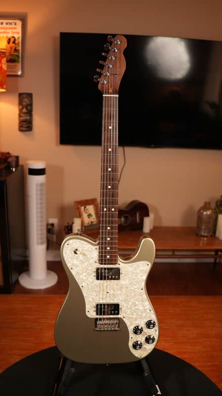 2017 Fender Limited Edition American Professional Telecaster Deluxe – Champagne w/ Solid Rosewood Neck, OHSC & COA image 1