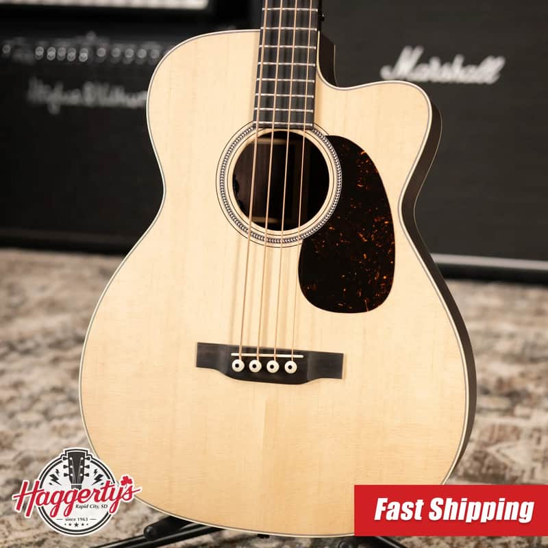 Martin BC-16E Acoustic-Electric Bass Guitar - Natural with Softshell Gig Bag image 1