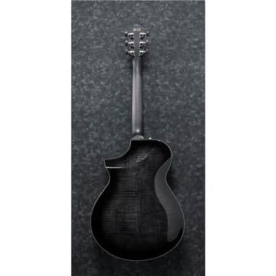 Ibanez AEWC400 Acoustic Electric Guitar, Rosewood Fingerboard, Transparent Black Sunburst image 2