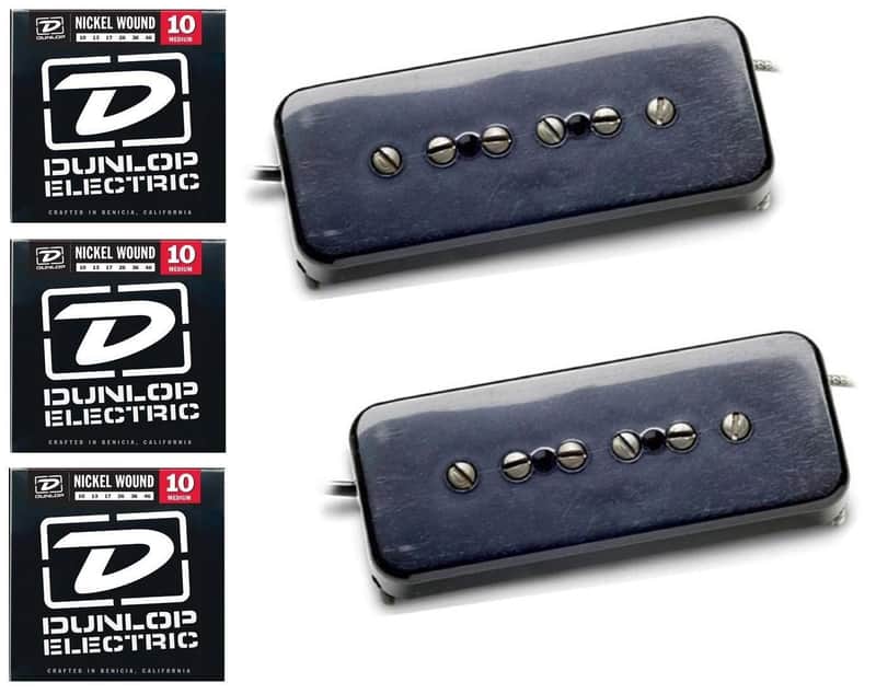 Seymour Duncan Antiquity P90 Soapbar Black Bridge & Neck Guitar Pickup Set ( 3 STRING SETS ) image 1