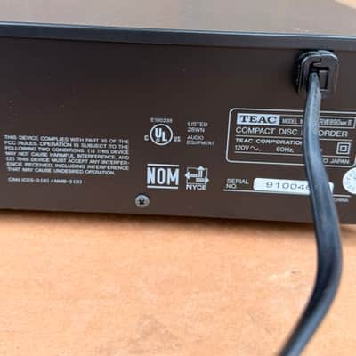 TEAC Model: CD-RW890MKII Compact Disc Recorder SN: 9100467 image 13