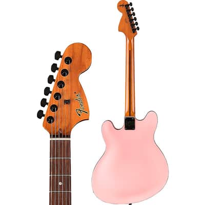Fender Tom DeLonge Starcaster Electric Guitar Regular Satin Shell Pink image 4