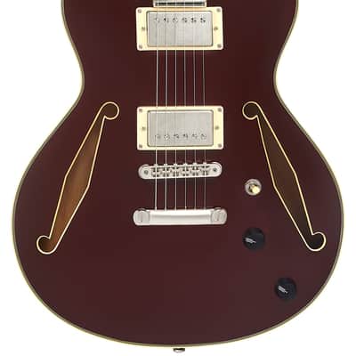 D'Angelico DAEMDCTSWNSNS EXCEL MINI DC TOUR EXCEL MINI DC TOUR Double Cutaway Semi-Hollow Body 3 Piece Maple/Walnut/Maple Neck 6-String Electric Guitar w/Gig Bag image 5