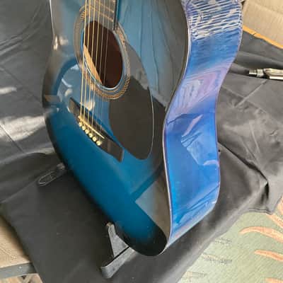 Johnson JG-610-BL Player Series Dreadnought Acoustic - Blue Burst image 5