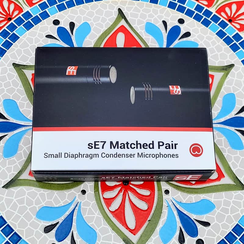 Matched Stereo Pair of sE7 Small Diaphragm Cardioid Condenser Microphones sE Electronics with Mic Clips and Windscreens! **FREE SHIPPING!** image 1