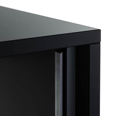 MUSIC STORE Studio Rack 16 HU Black Straight - Studio Rack image 2
