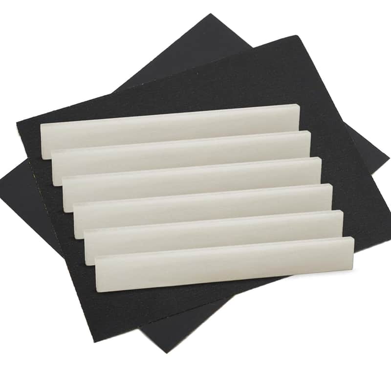 Pack of 6 Bone Guitar String Bridge Saddle Blank for Electric Bass Acoustic Classical Guitar Mandolin Banjo Ukulele DIY(6Pcs Saddle) image 1