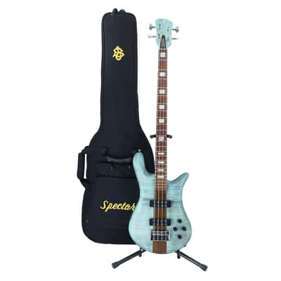 Spector Euro 4 RST 4-String Bass with Roasted Maple Neck - Turquoise Tide Matte image 7
