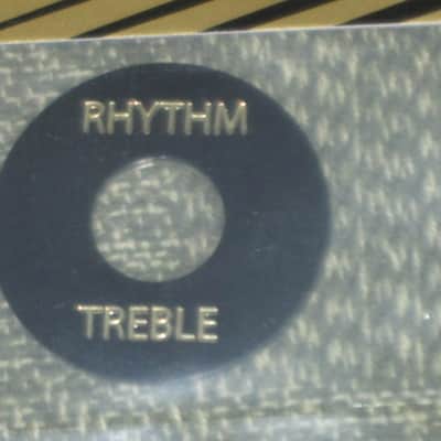new in package A+ GIBSON Toggle Switch Washer Black with Gold Letters PRWA010 (PRWA-010) image 2
