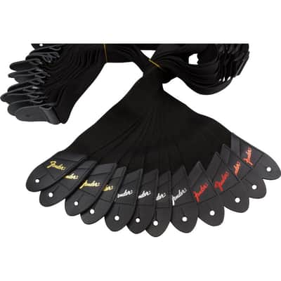 Guitar Strap - Fender, 2", Black Polyester, bulk package image 1