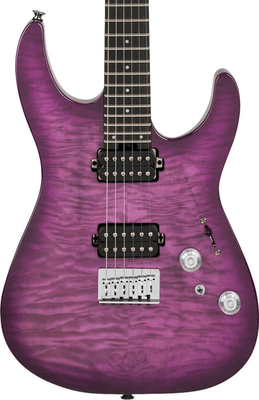 Charvel Pro-Mod Plus Dinky DK24 HH HT E QM - Violet Radiance image 1