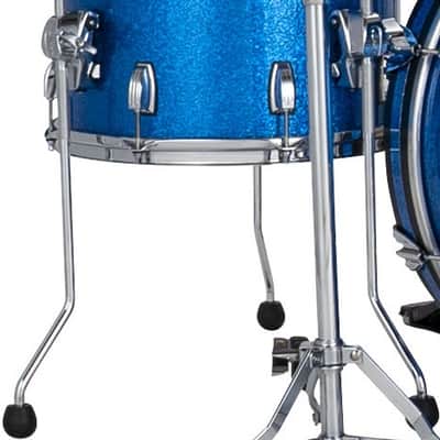 Ludwig *Pre-Order* Classic Maple 14x14" Blue Sparkle Floor Tom Drum w/Legs | Made in the USA | Special Order | Authorized Dealer image 1