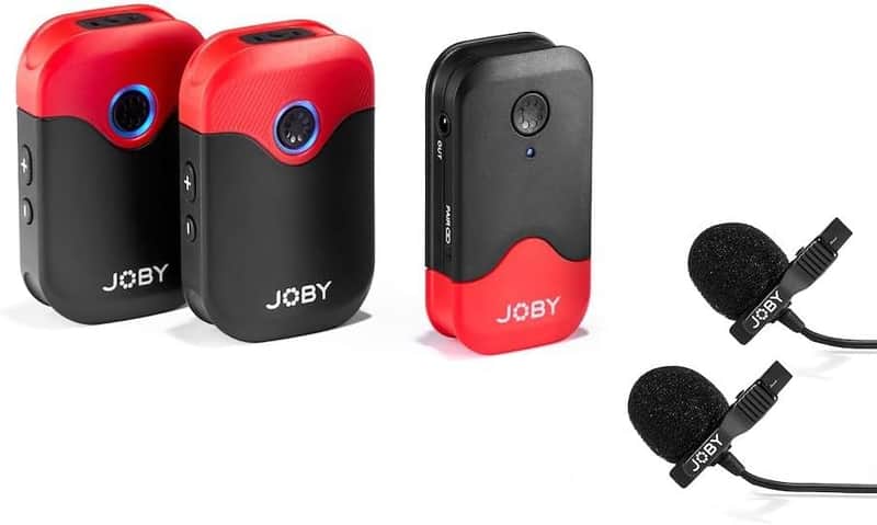 Wavo Air 2.4Ghz Wireless Microphone System with Two Transmitters Designed Mounting System, Vlogging, Filmmaking, Interview, Smartphone, Camera image 1