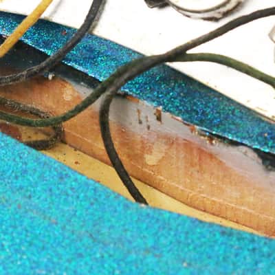 1962 Fender Jaguar - Original Custom Order Blue Sparkle... with BLACK back and pickguard! image 10