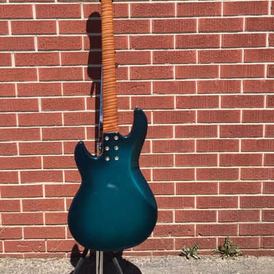 2020 G&L USA Custom Shop Matador Turqoise Burst Flame Neck 4-String Bass w/Case image 9