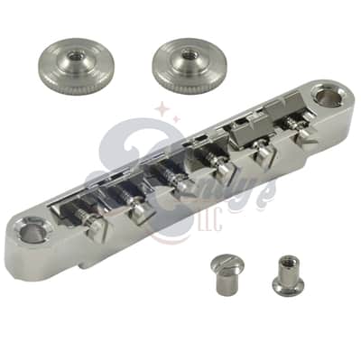 Advanced Plating 1266-1256-1258N Pinnacle ABR-1 Locking Bridge w/ Titanium Saddles - Fits Gibson® & Heritage®-Nickel image 2