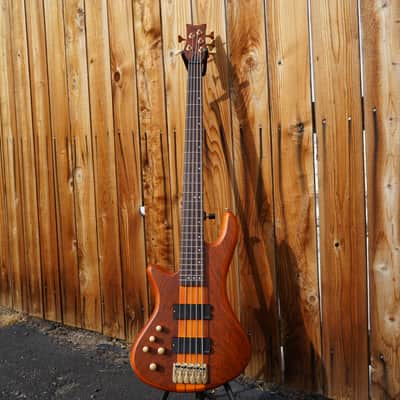 Schecter DIAMOND SERIES Stiletto Studio-5 Honey Satin Left Handed 5-String Electric Bass Guitar 2022 image 2