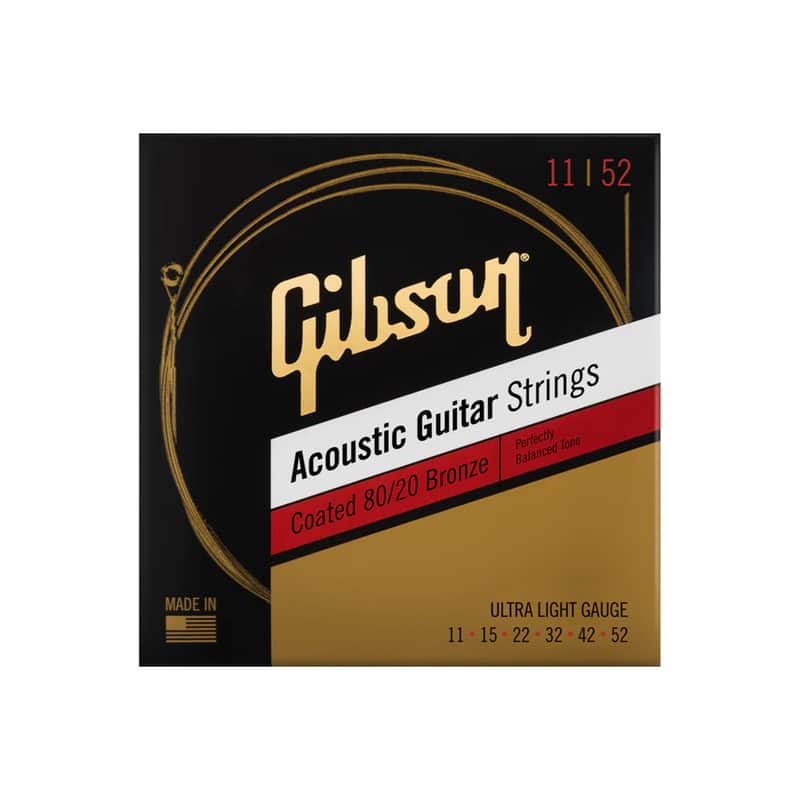Gibson Sag Cbrw11 Coated 80/20 Bronze Ultra Light 11 52 image 1