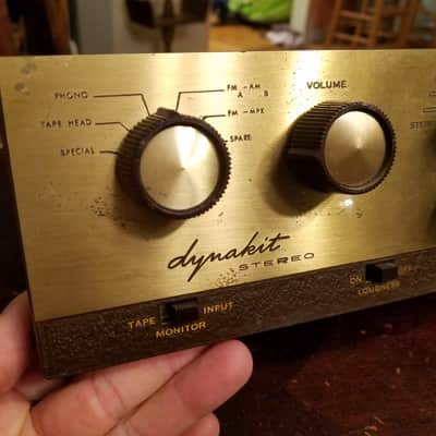Dynaco PAS-2 Gold stereo tube hifi preamp PAS2 Dynakit 1960s - gold and brown image 4